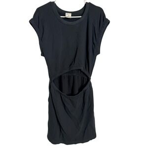 OFFLINE by Aerie Cutout Ribbed Dress Casual Comfy Black Size M